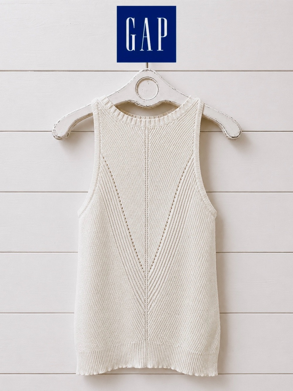 GAP - Off White Knit Sleeveless Top (S)